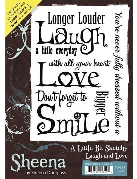 Sheena Douglass A Little Bit Sketchy A6 Unmounted Rubber Stamp - Laugh and Love