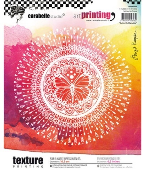 Carabelle Carabelle Studio Art Printing Round : Butterfly Mandala by Birgit Koopsen