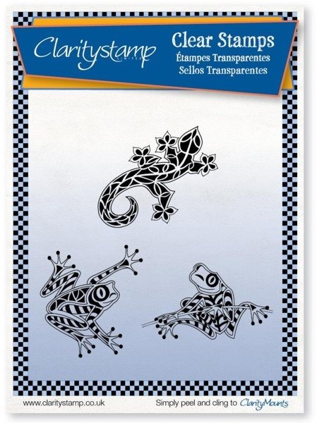 Clarity Claritystamp Ltd Frogs & Gecko Unmounted Clear Stamp Set