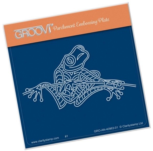Clarity Claritystamp Ltd Tree Frog, Frog 1 A6 Square Groovi Baby Plate