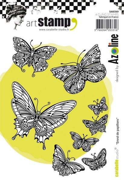 Carabelle Carabelle Studio Cling Stamp A6 : Envol De Papillons by Azoline