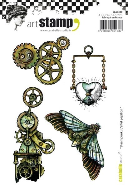 Carabelle Carabelle Studio Cling Stamp A6 : Steampunk : L'effet papillon