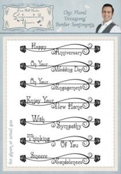 Phill Martin Phill Martin Sentimentally Yours Chic Floral 'Occasions' Border Sentiments
