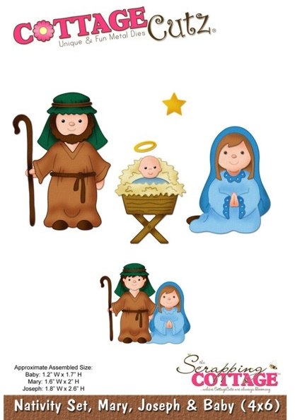 Cottage Cutz Cottage Cutz - Nativity Set, Mary, Joseph & Baby
