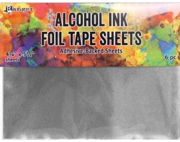 Ranger Tim Holtz Alcohol Ink Foil Tape Sheets - 4 1/4' x 5 1/2' 6pc