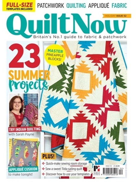 Practical Publishing Quilt Now Issue 51 With FREE Hand - Sewing Project Book