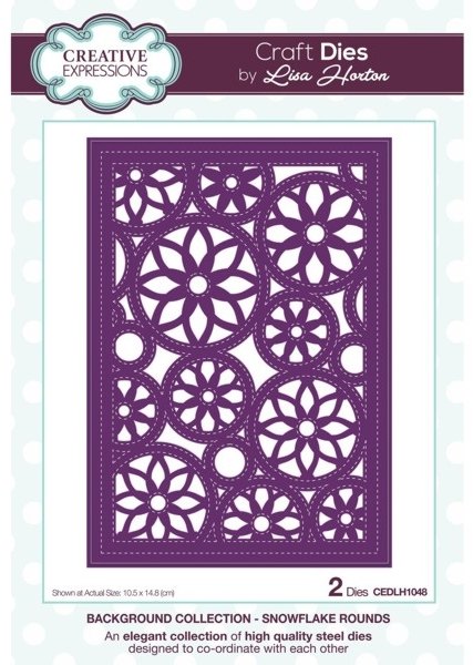 Creative Expressions Lisa Horton Background Collection Snowflake Rounds Craft Die