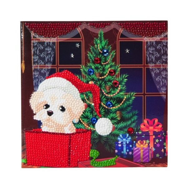 Craft Buddy Crystal Card Kit - Puppy for Christmas CCK-XM4