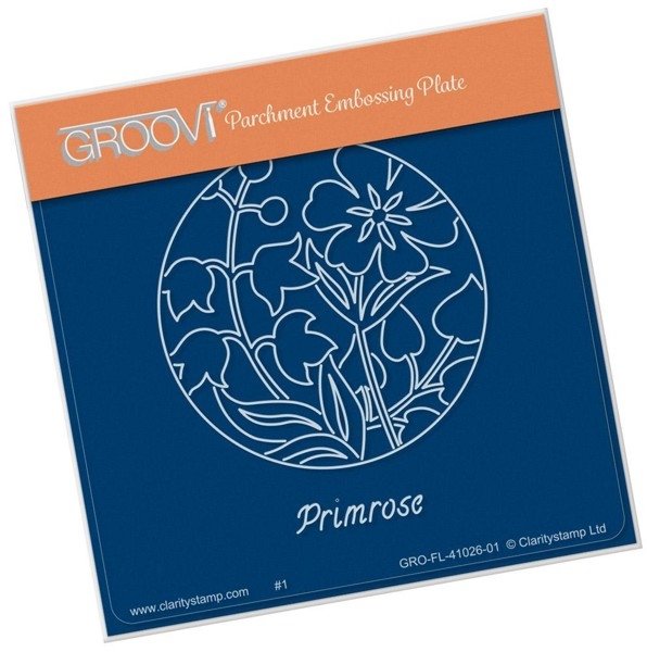 Clarity Claritystamp Ltd Primrose Floral Round A6 Square Groovi Baby Plate