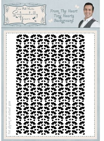 Phill Martin Phill Martin Sentimentally Yours From the Heart Tiny Hearts Background A6 Stamp Set