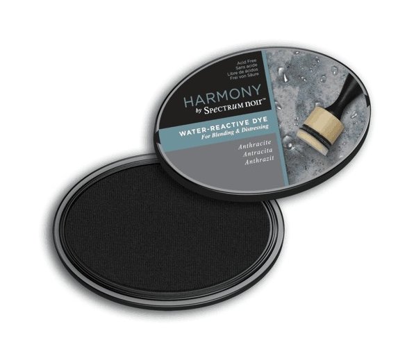 Crafter's Companion Spectrum Noir Ink Pad Harmony Water Reactive Anthracite - 4 for £16