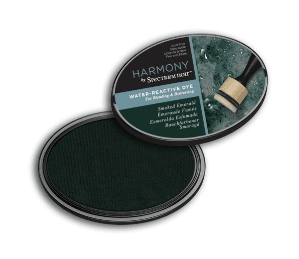 Crafter's Companion Spectrum Noir Ink Pad Harmony Water Reactive Smoke Emerald - 4 for £16