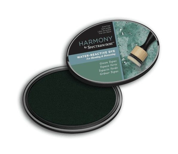 Crafter's Companion Spectrum Noir Ink Pad Harmony Water Reactive Green Topaz - 4 for £16