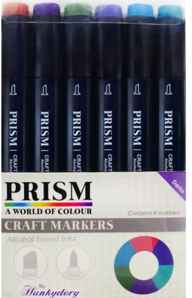 Hunkydory Prism Craft Markers Set 2 - Darks x 6 Pens