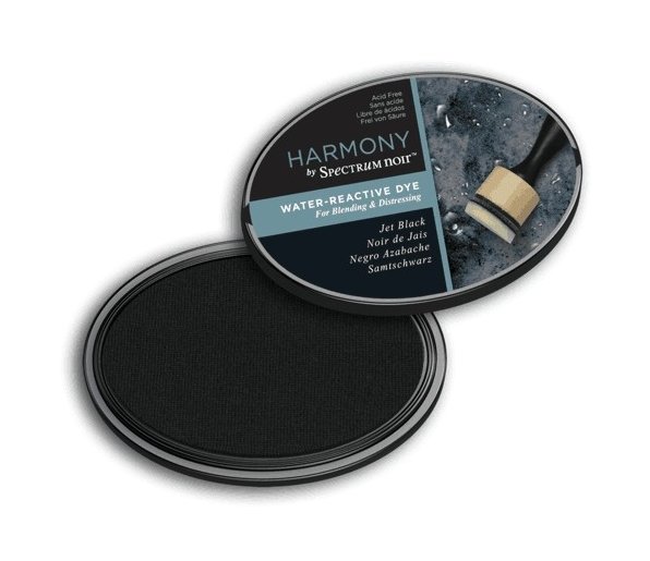 Crafter's Companion Spectrum Noir Ink Pad Harmony Water Reactive Jet Black - 4 for £16