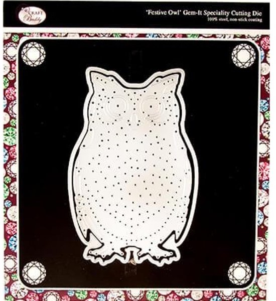 Craft Buddy Craft Buddy Gem It - Festive Owl Die Set - 2 Dies