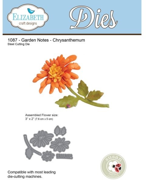 Elizabeth Crafts Elizabeth Craft Designs - Garden Notes - Chrysanthemum 6 Piece Set 1087