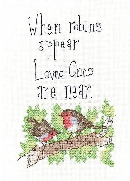 Heritage Heritage Crafts When Robins Appear Counted Cross Stitch Kit