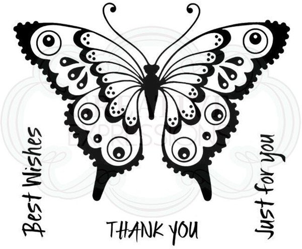 Woodware Woodware Clear Singles Pretty Flutterby Stamp