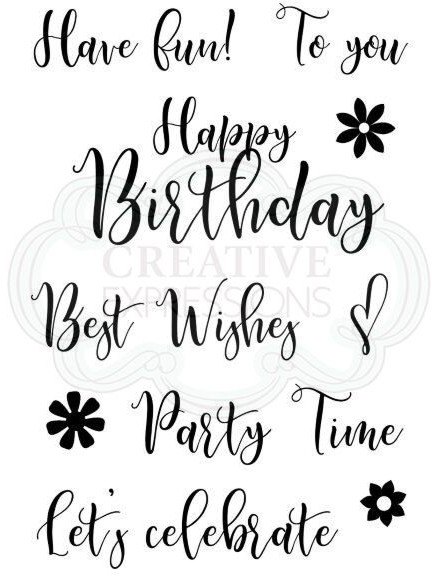 Woodware Woodware Clear Singles Scripted Wishes Stamp
