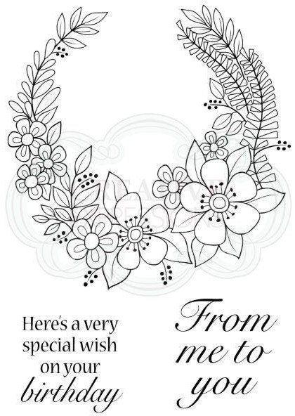 Woodware Woodware Clear Singles Flower Ring Stamp
