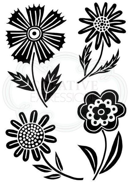 Woodware Woodware Clear Singles Mini Blooms Stamp