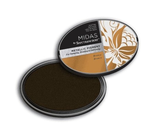 Crafter's Companion Spectrum Noir Inkpad - Midas Metallic Pigment - Bronze