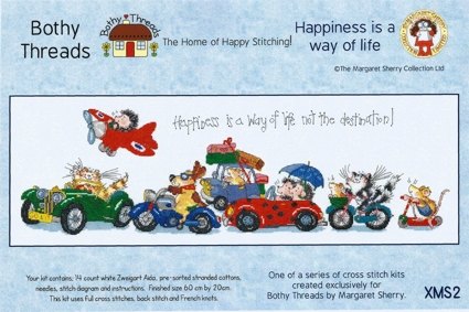 Bothy Threads Bothy Threads Happiness Is A Way Of Life Cross Stitch Kit