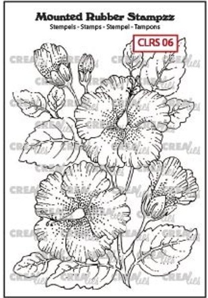 Crealies Crealies Mounted Rubber Stamp CLRS06 - Hibiscus