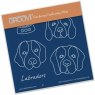 Clarity Clarity Stamp Ltd Labradors A6 Square Groovi Baby Plate