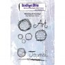 IndigoBlu Indigoblu Stitched Circles A6 Red Rubber Stamp by Kay Halliwell-Sutton