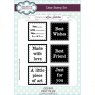 Creative Expressions Lisa Horton Text Tiles A5 Clear Stamp Set