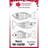Woodware Woodware Clear Singles Swimming Fish 4 in x 6 in Stamp