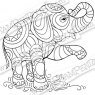 Stampendous Stampendous PenPattern Elephant Cling Rubber Stamps