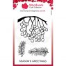 Woodware Woodware Clear Singles Festive Hanging Berries 4 in x 6 in Stamp