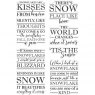 Crafter's Companion Crafters Companion Clear Acrylic Verse Stamps - Snowflakes are Kisses