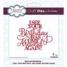 Creative Expressions Sue Wilson Mini Expressions I See Your Birthday Has Come Around Again Craft Die