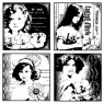 Crafty Individuals Crafty Individuals 'Four Pretty Young Girls' Red Rubber Stamp CI-131