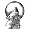 Crafty Individuals Crafty Individuals 'Howling Wolf' Red Rubber Stamp CI-528