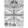 Crafty Individuals Crafty Individuals Keep Calm and Carry On' Red Rubber Stamp CI-334