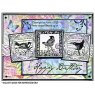 Crafty Individuals Crafty Individuals 'Four Little Songbirds' Red Rubber Stamp CI-184