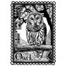 Crafty Individuals Crafty Individuals 'Airmail Owl' Red Rubber Stamp CI-225