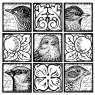 Crafty Individuals Crafty Individuals 'Boxy Birds' Red Rubber Stamp CI-266