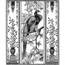 Crafty Individuals Crafty Individuals Elegant Peacock' Red Rubber Stamp CI-310