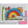 Woodware Woodware Clear Singles Garden Rainbow 4 in x 6 in Stamp