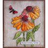 Woodware Woodware Clear Singles Echinacea and Moth 4 in x 6 in Stamp