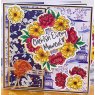Crafter's Companion Nature's Garden Chinoiserie Collection - Stamp & Die - Peony Wreath