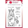 Woodware Woodware Clear Singles Reindeer Gnome 4 in x 6 in Stamp FRS867