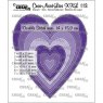 Crealies Crea-Nest-Lies XXL Dies No.113, Slim Hearts With Double Stitch CLNestXXL113