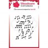 Woodware Woodware Clear Singles Mini Music Background 3.8 in x 2.6 in Stamp